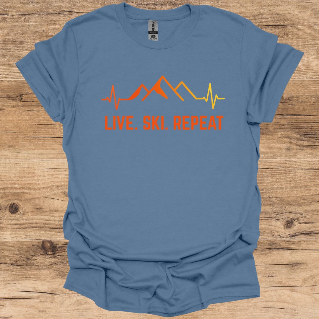 Live, Ski. Repeat. T-Shirt