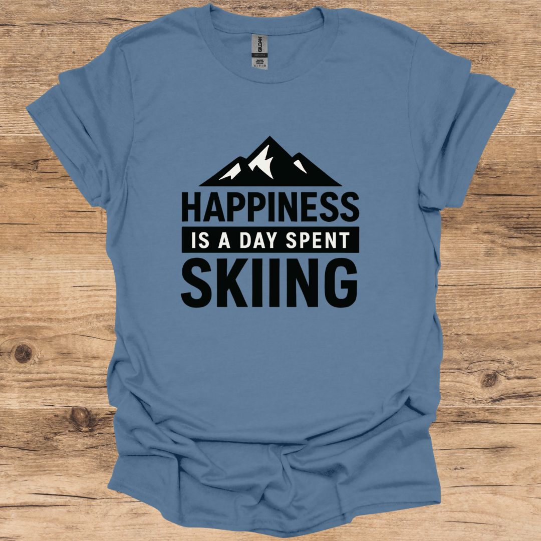 Happiness_Day Spent Skiing T-Shirt
