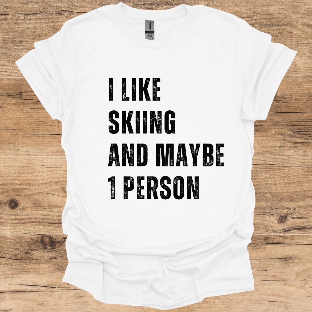 Skiing & 1 Person T-Shirt