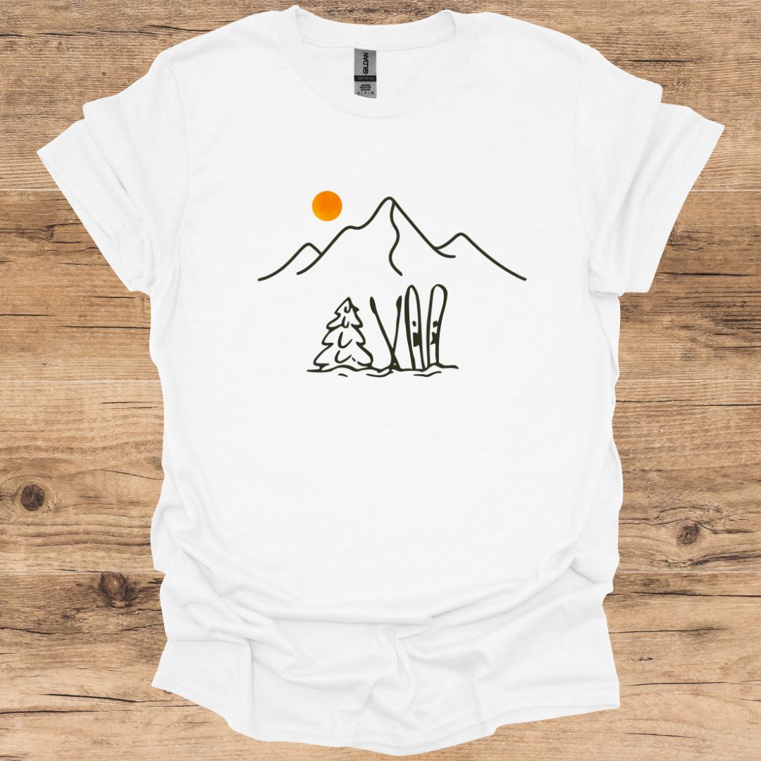 Mountain Ski Silhouette T-Shirt