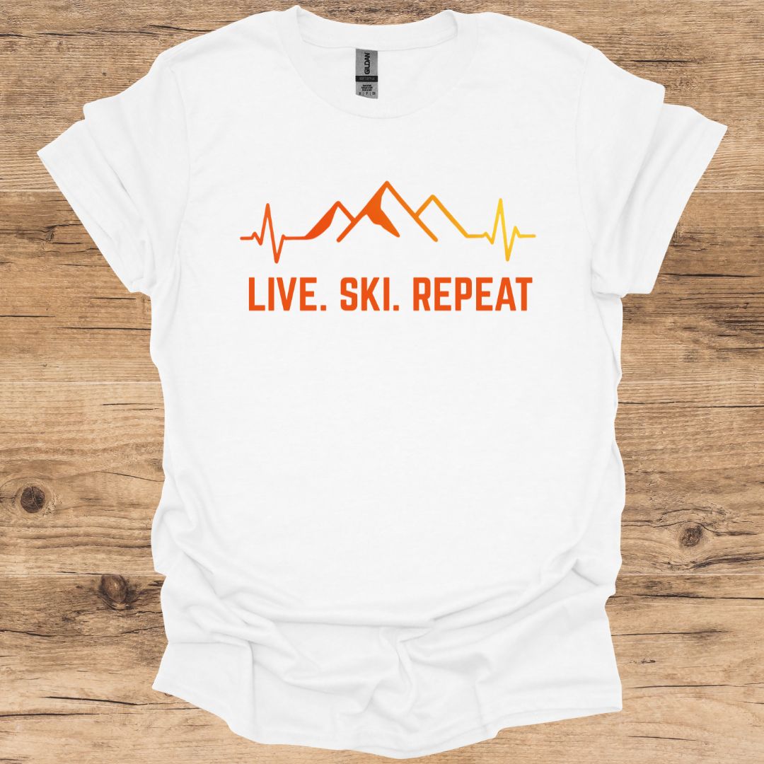 Live, Ski. Repeat. T-Shirt