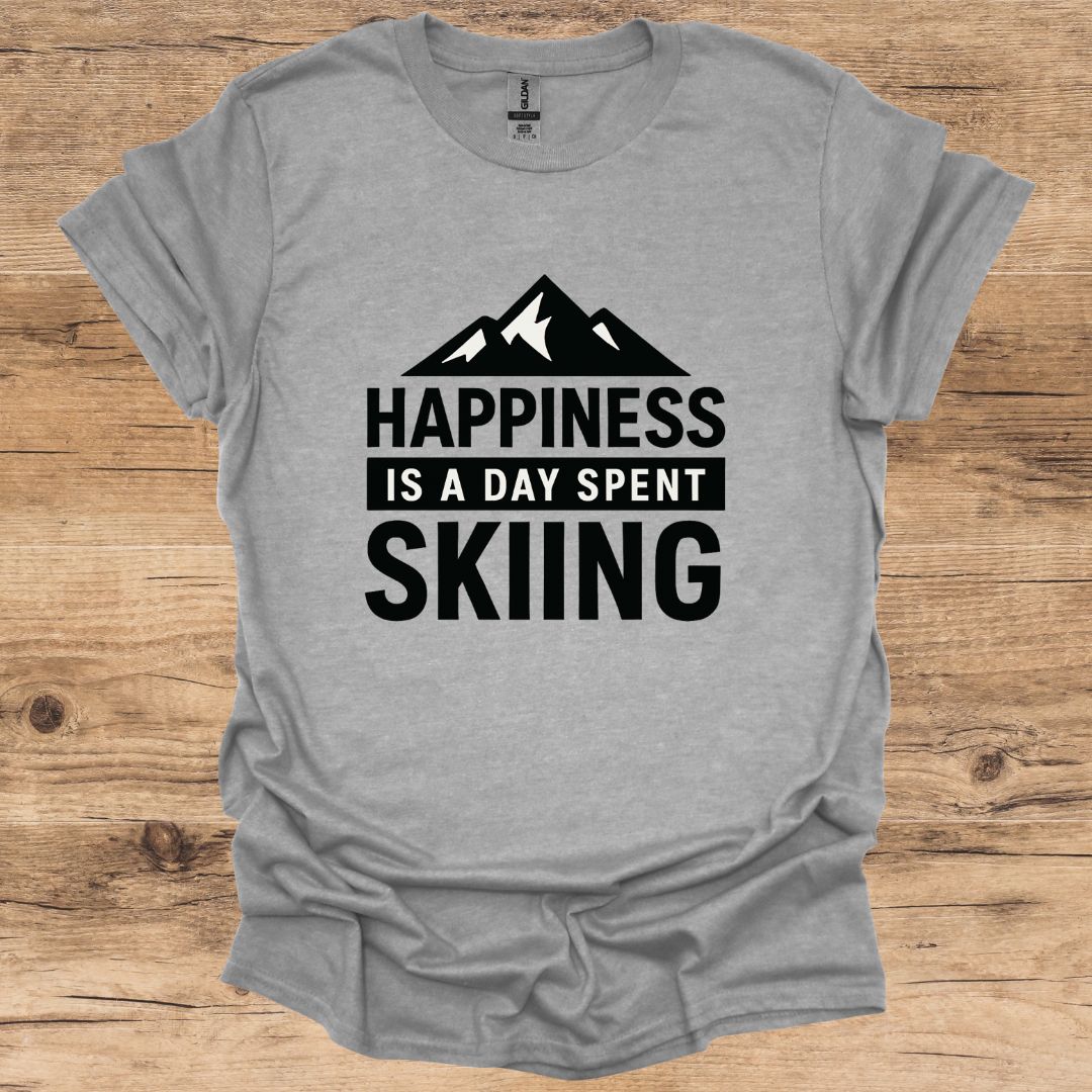 Happiness_Day Spent Skiing T-Shirt