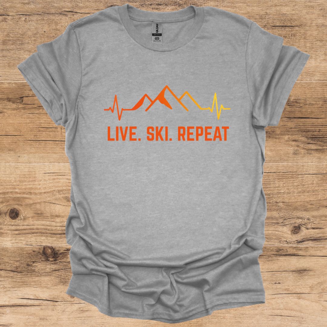 Live, Ski. Repeat. T-Shirt