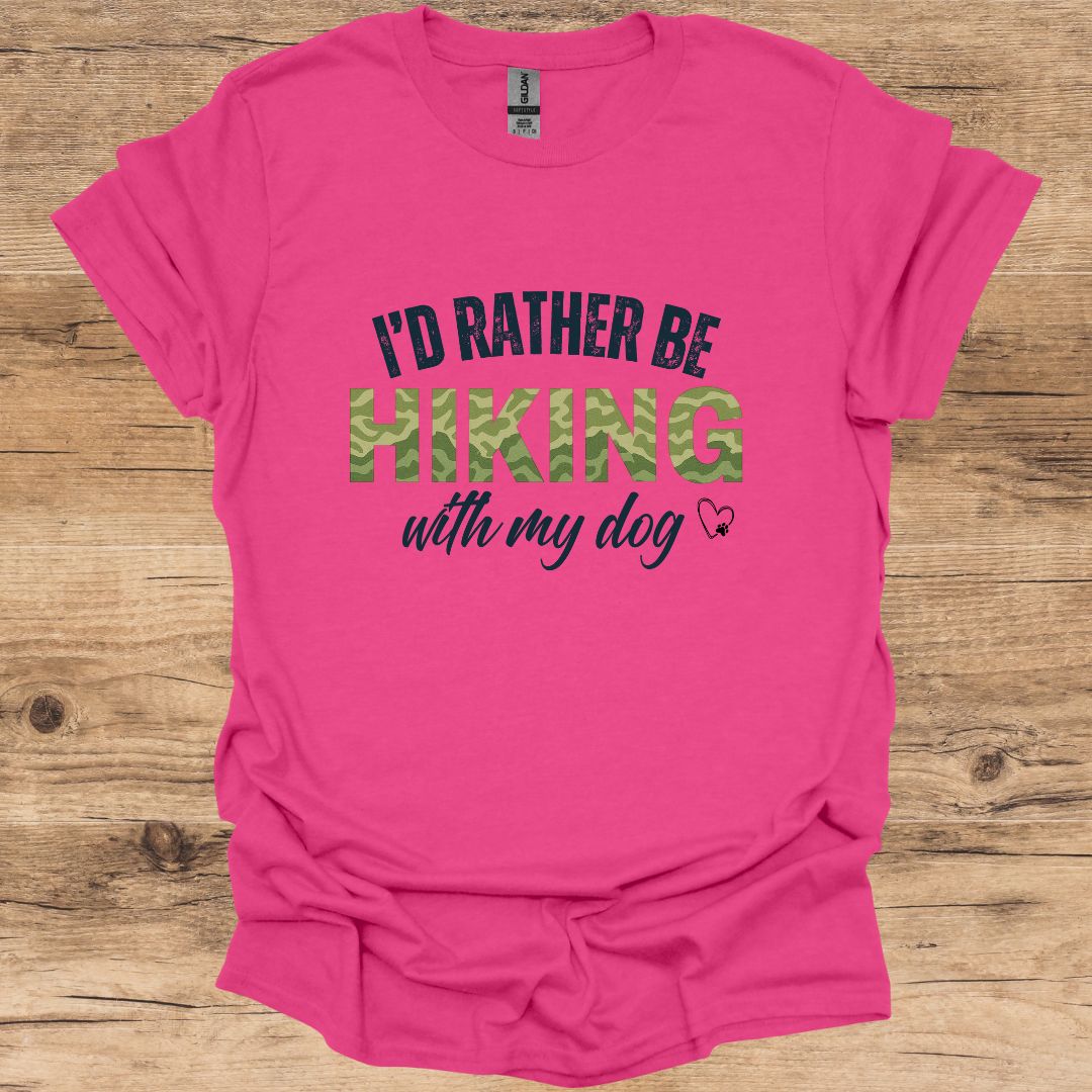 I'd Rather be Hiking_Dog T-Shirt