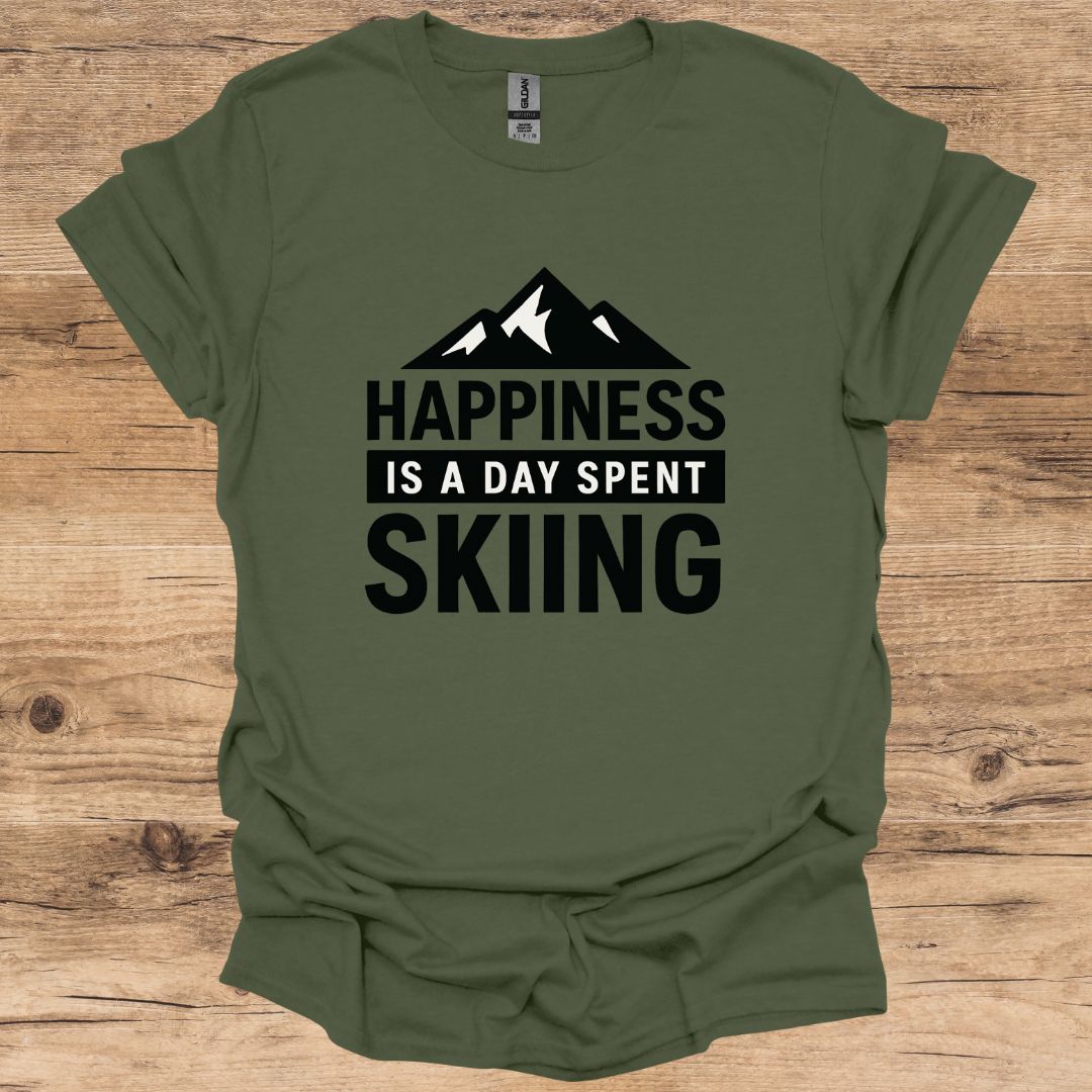 Happiness_Day Spent Skiing T-Shirt