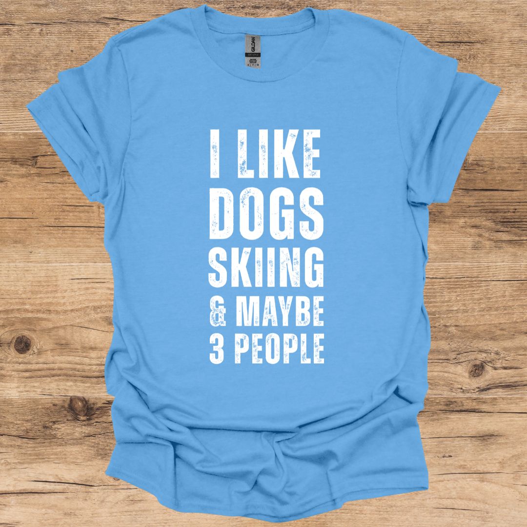 Dogs, Skiing & 3 People T-Shirt