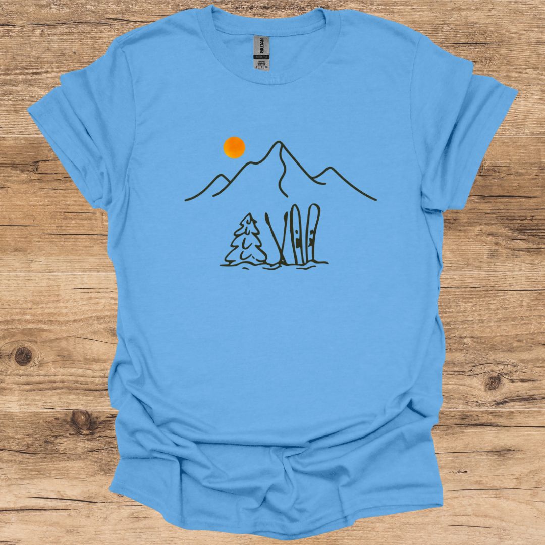 Mountain Ski Silhouette T-Shirt