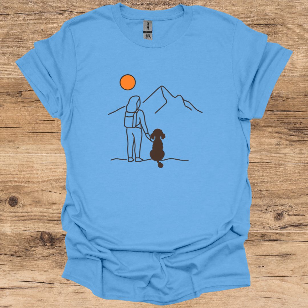 Hiking & Poodle Silhouette T-Shirt