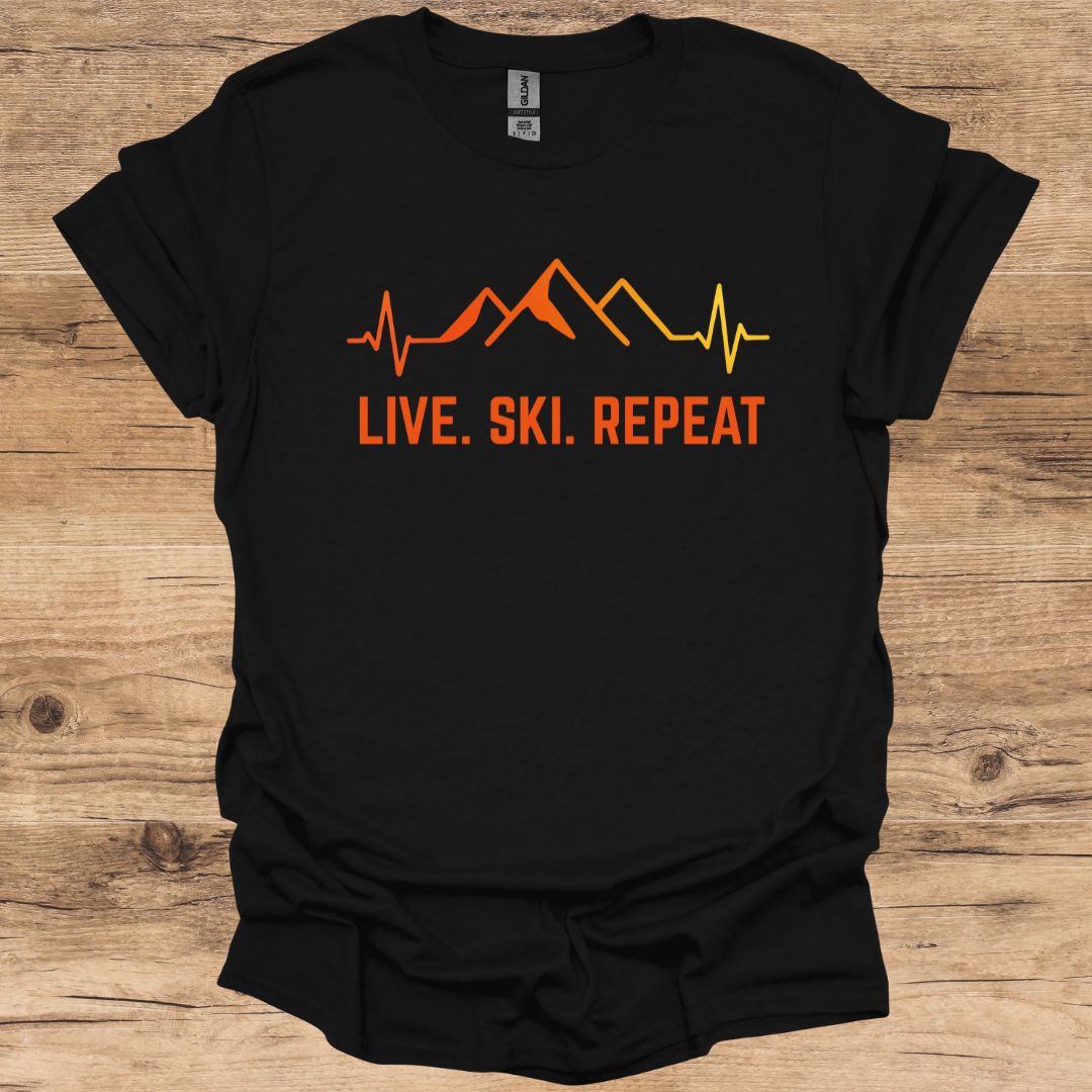 Live, Ski. Repeat. T-Shirt