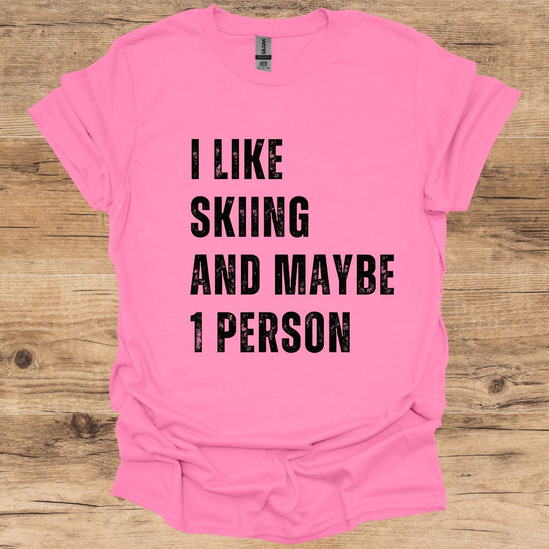 Skiing & 1 Person T-Shirt