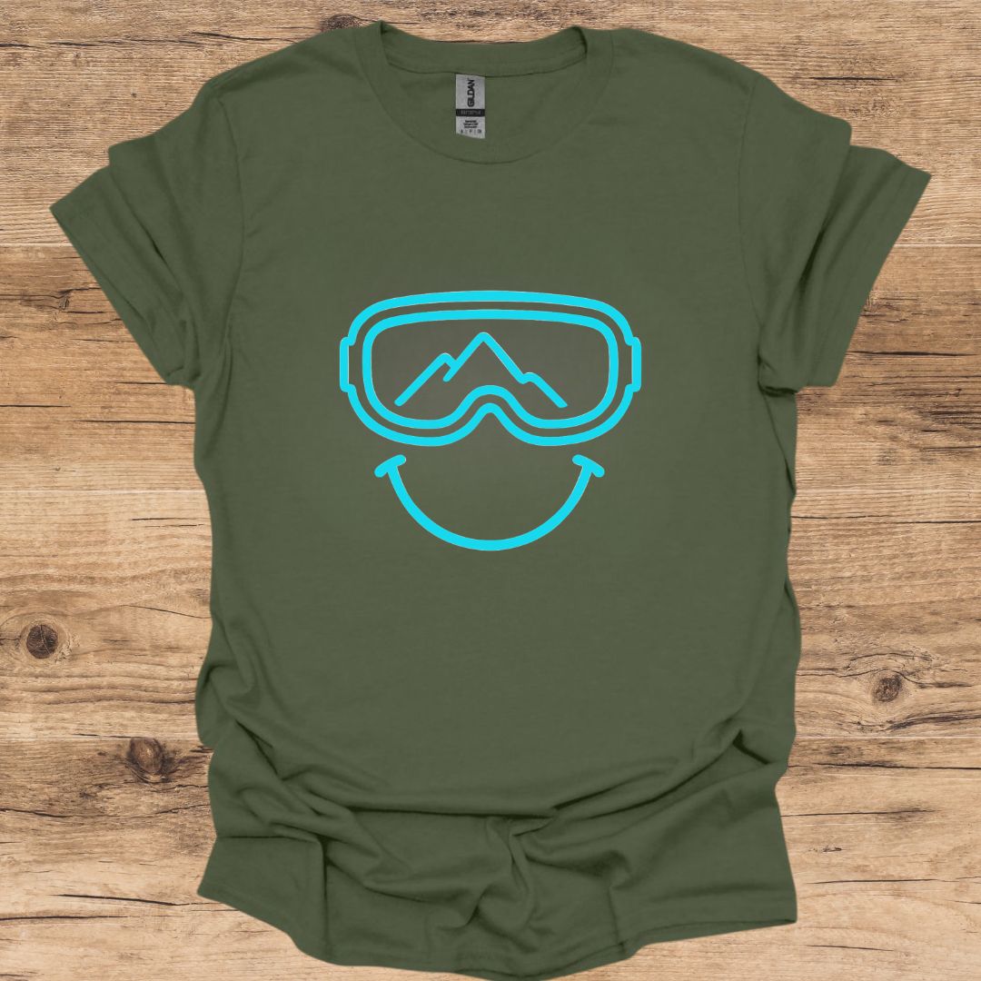 Smile Blue Goggles T-Shirt