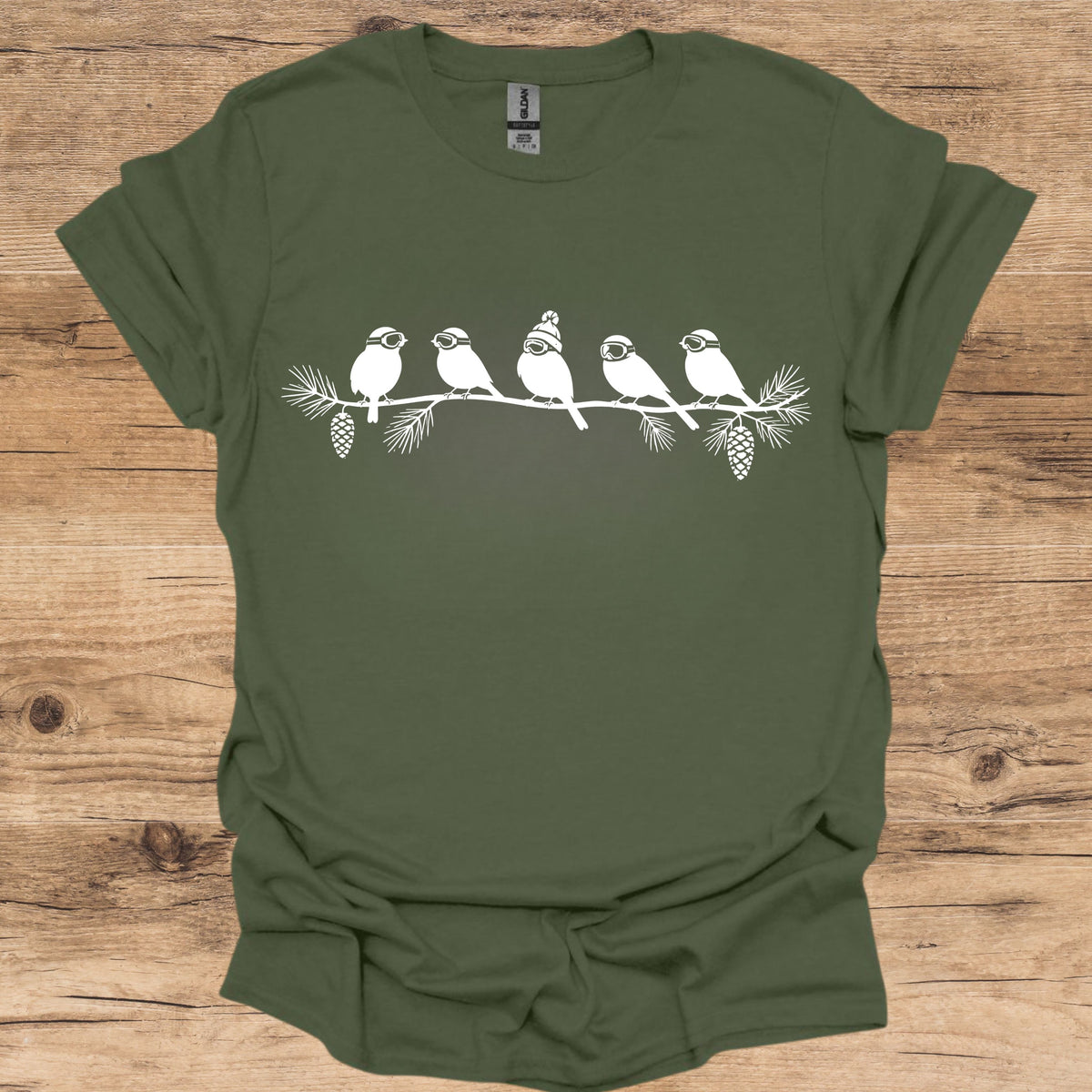 Winter Ski Birds T-Shirt