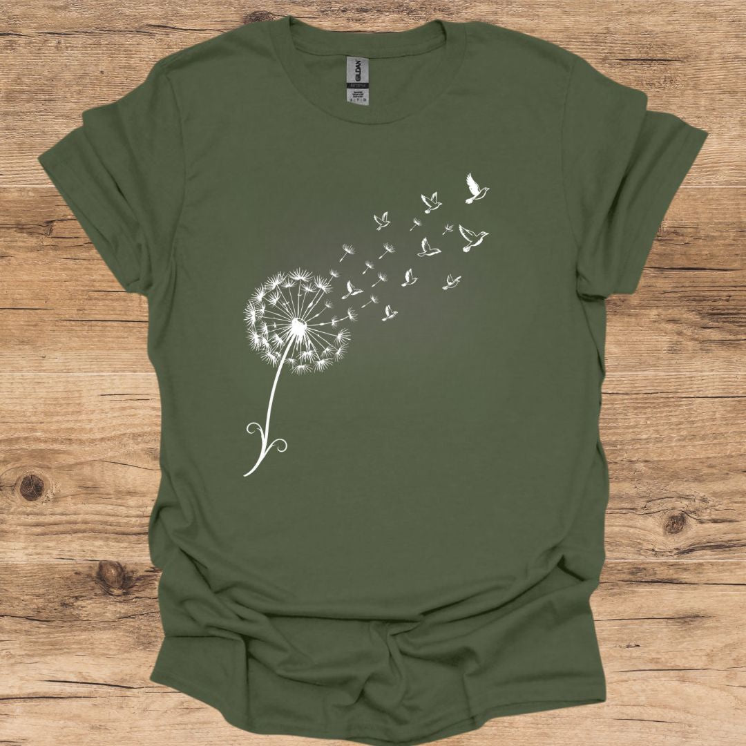 Birds Flight Dandelion T-Shirt