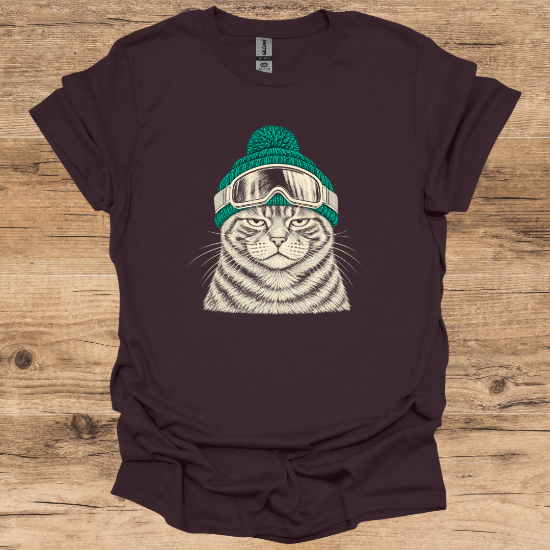 Grumpy Ski Cat T-Shirt