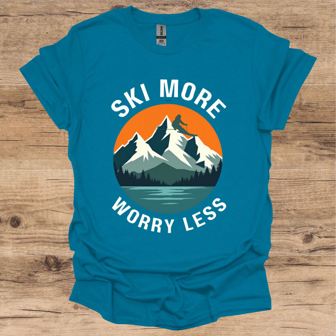 Ski More Worry Less T-Shirt
