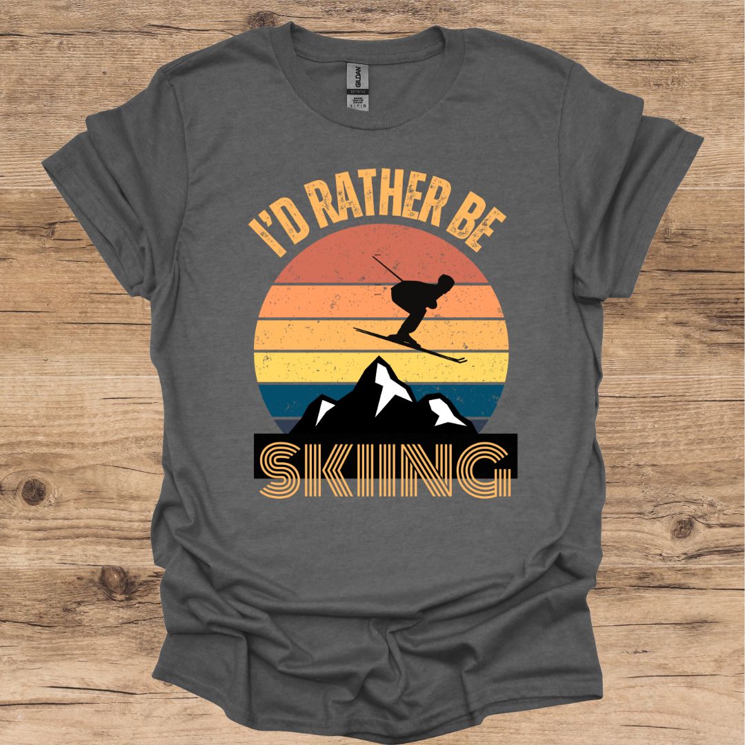I'd Rather Be Skiing_Vintage T - Shirt