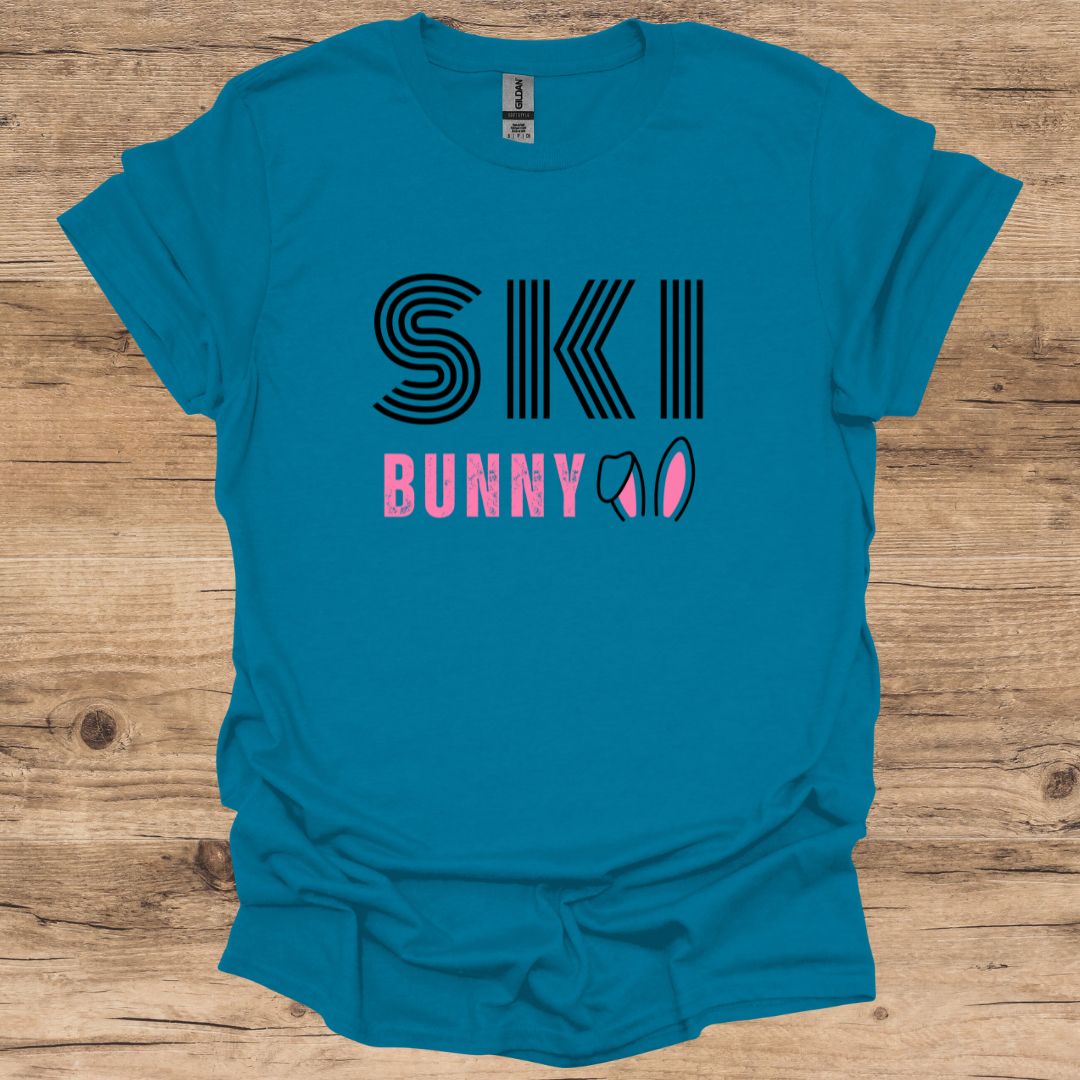 Ski Bunny Fun Graphic T-Shirt