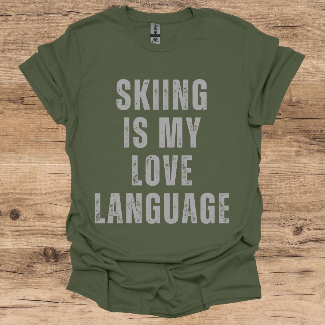 Skiing_Love Language T-Shirt