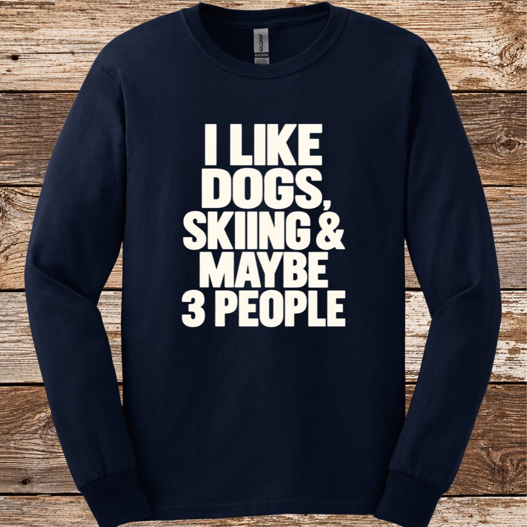 Dogs Skiing & Maybe 3 People Long Sleeve