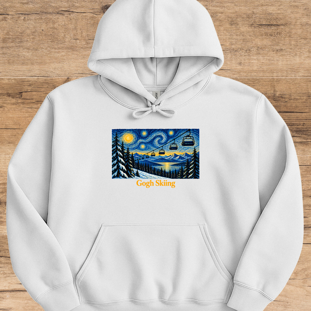 Gogh Skiing Chairlift Hoodie