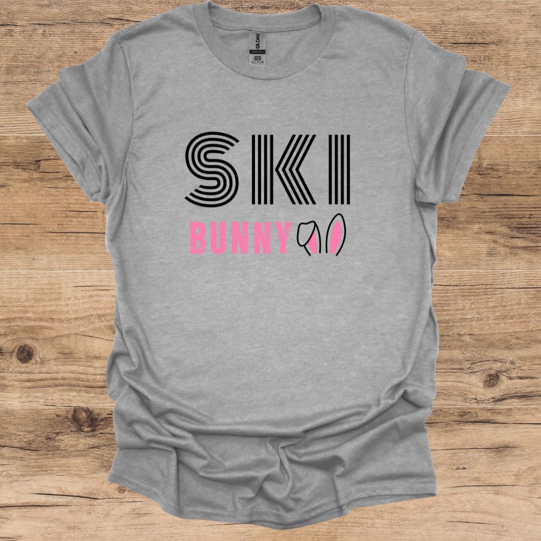 Ski Bunny Fun Graphic T-Shirt