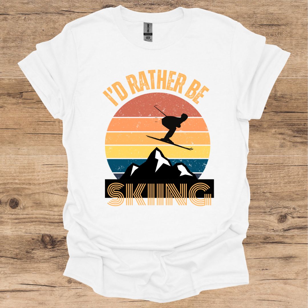 I'd Rather Be Skiing_Vintage T - Shirt