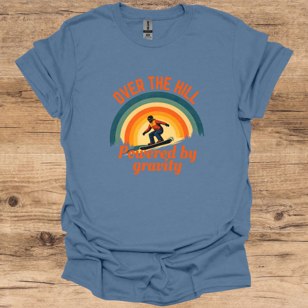 Over The Hill_Snowboard T-Shirt