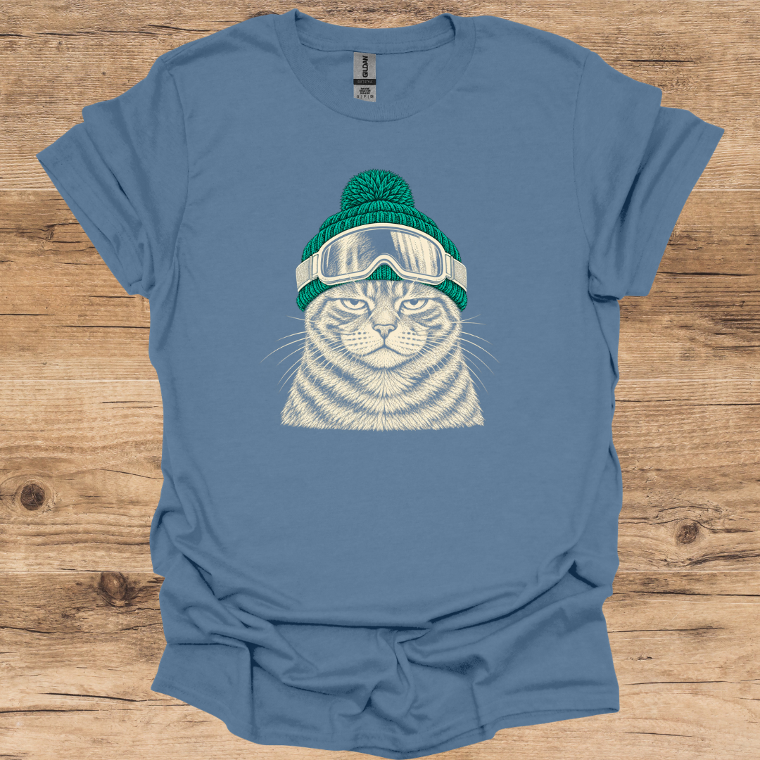 Grumpy Ski Cat T-Shirt