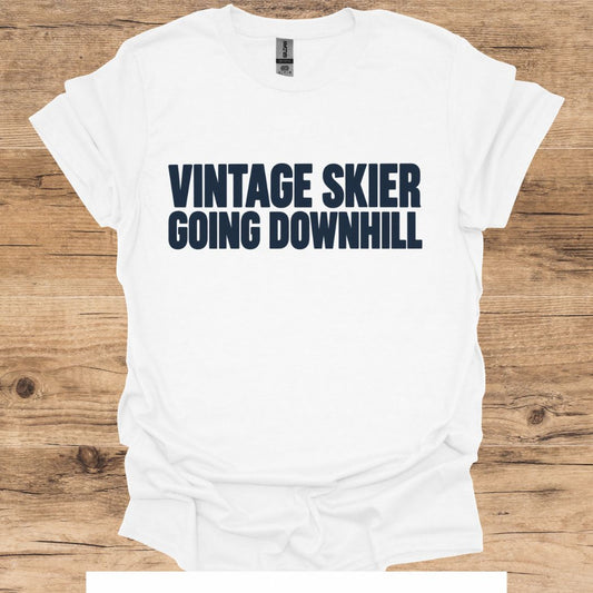 Vintage Skier Downhill T-Shirt