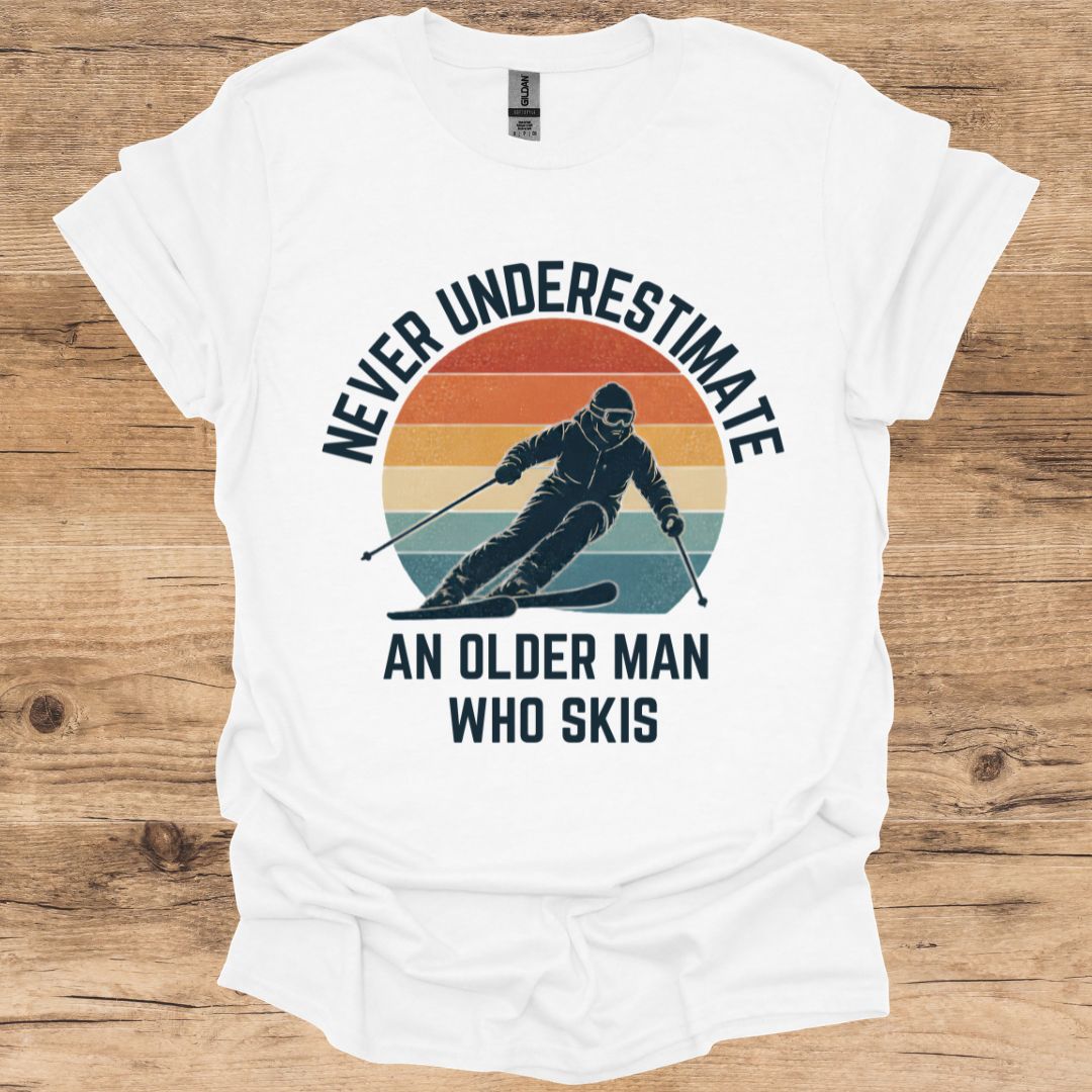 Older Man Skis T-Shirt