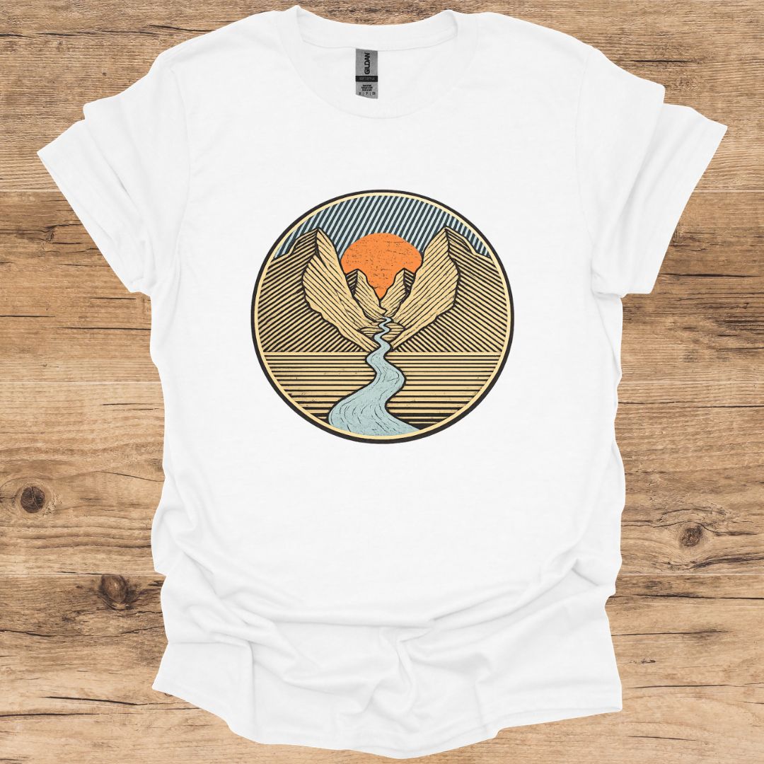 Retro Mountain Landscape T-Shirt