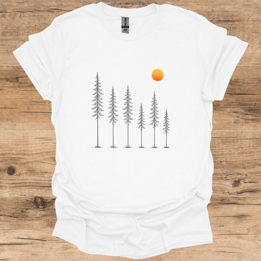 Pine Trees Sunset T-Shirt