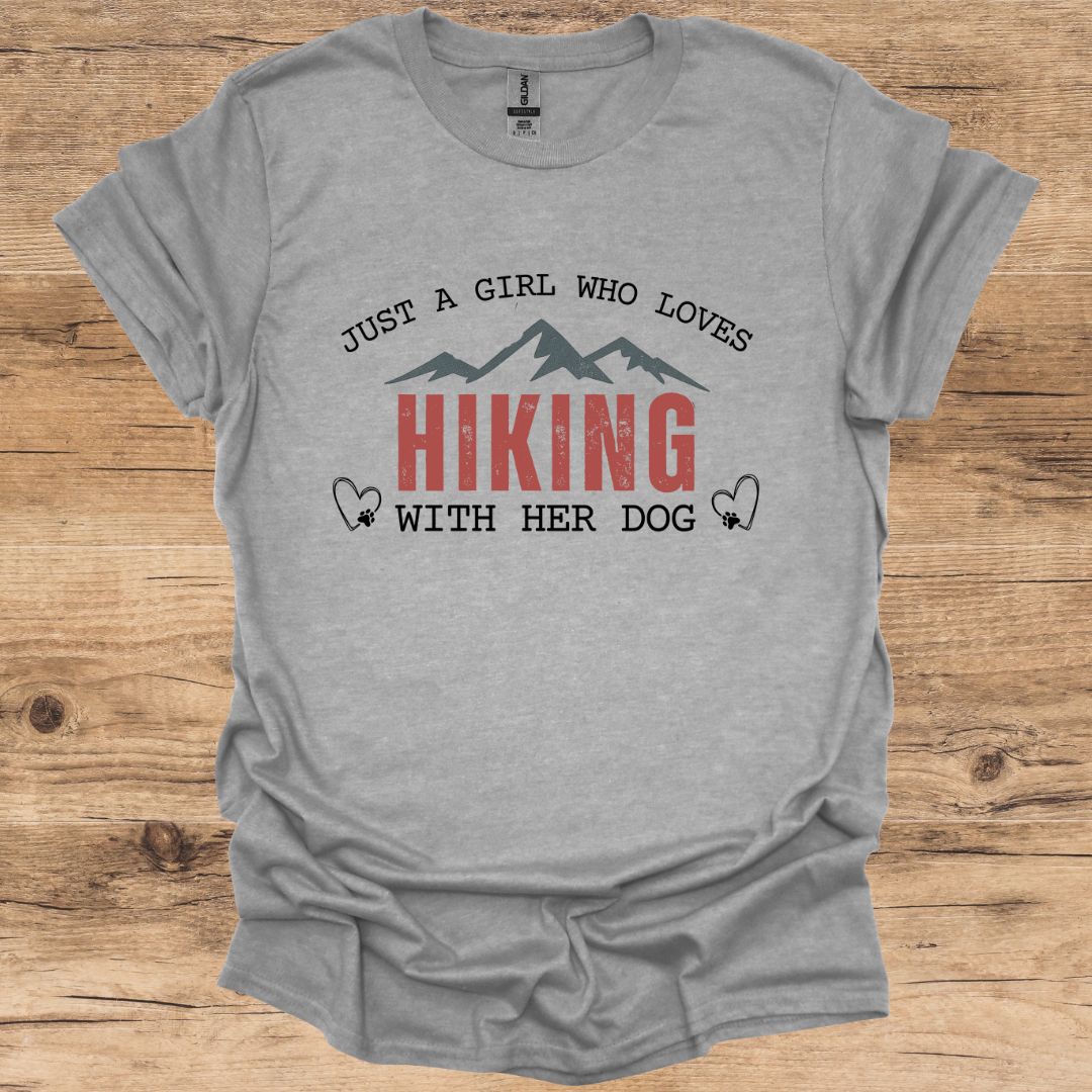 Just a Girl_Loves Hiking Dog T-Shirt