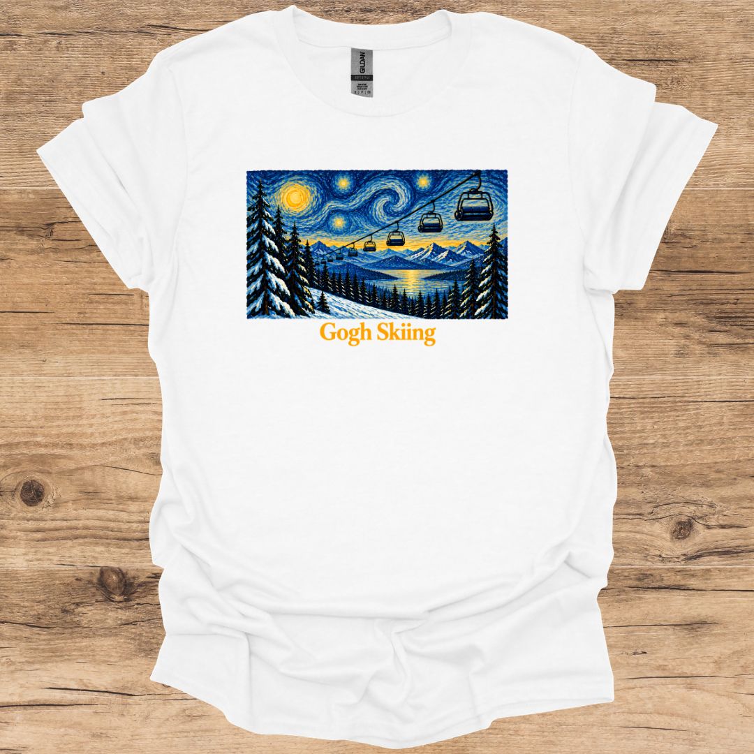 Gogh Skiing Chairlift T-Shirt