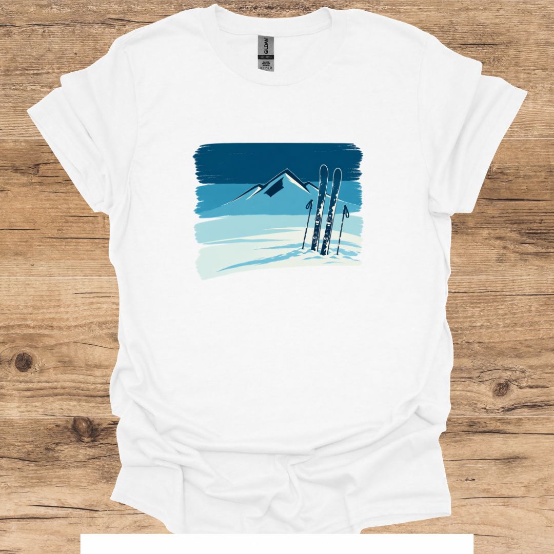 Brushstroke Skis T-Shirt