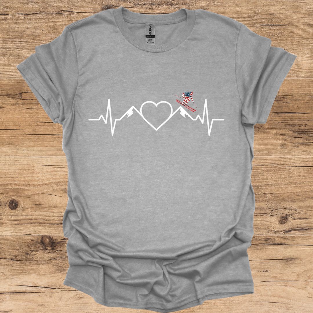 Heartbeat Ski USA T-Shirt