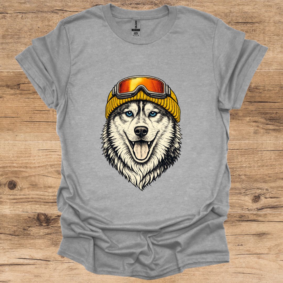 Husky Yellow Beanie T-Shirt