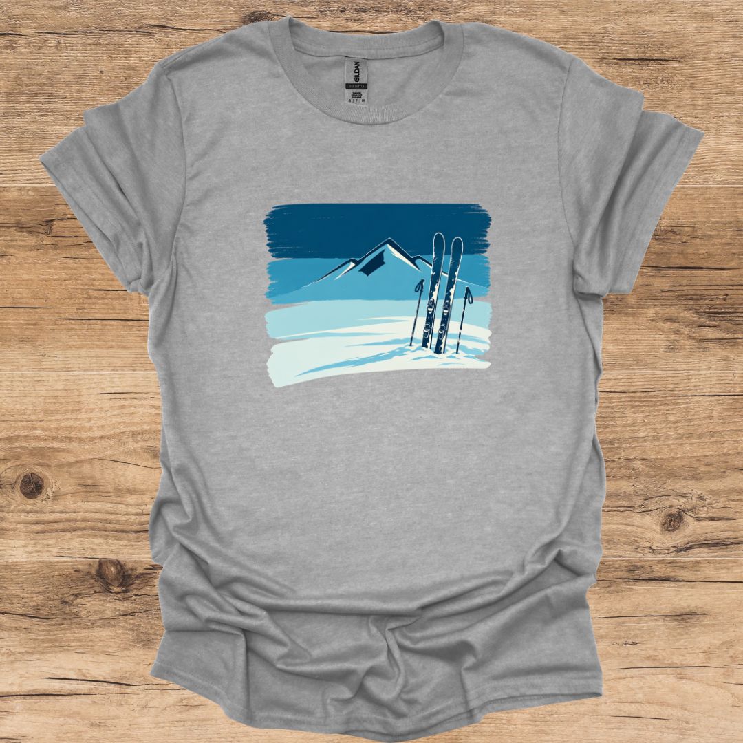 Brushstroke Skis T-Shirt