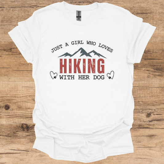 Just a Girl_Loves Hiking Dog T-Shirt