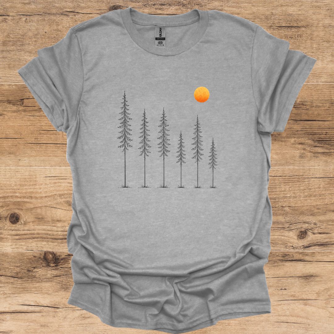 Pine Trees Sunset T-Shirt