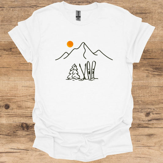 Mountain Ski Silhouette T-Shirt