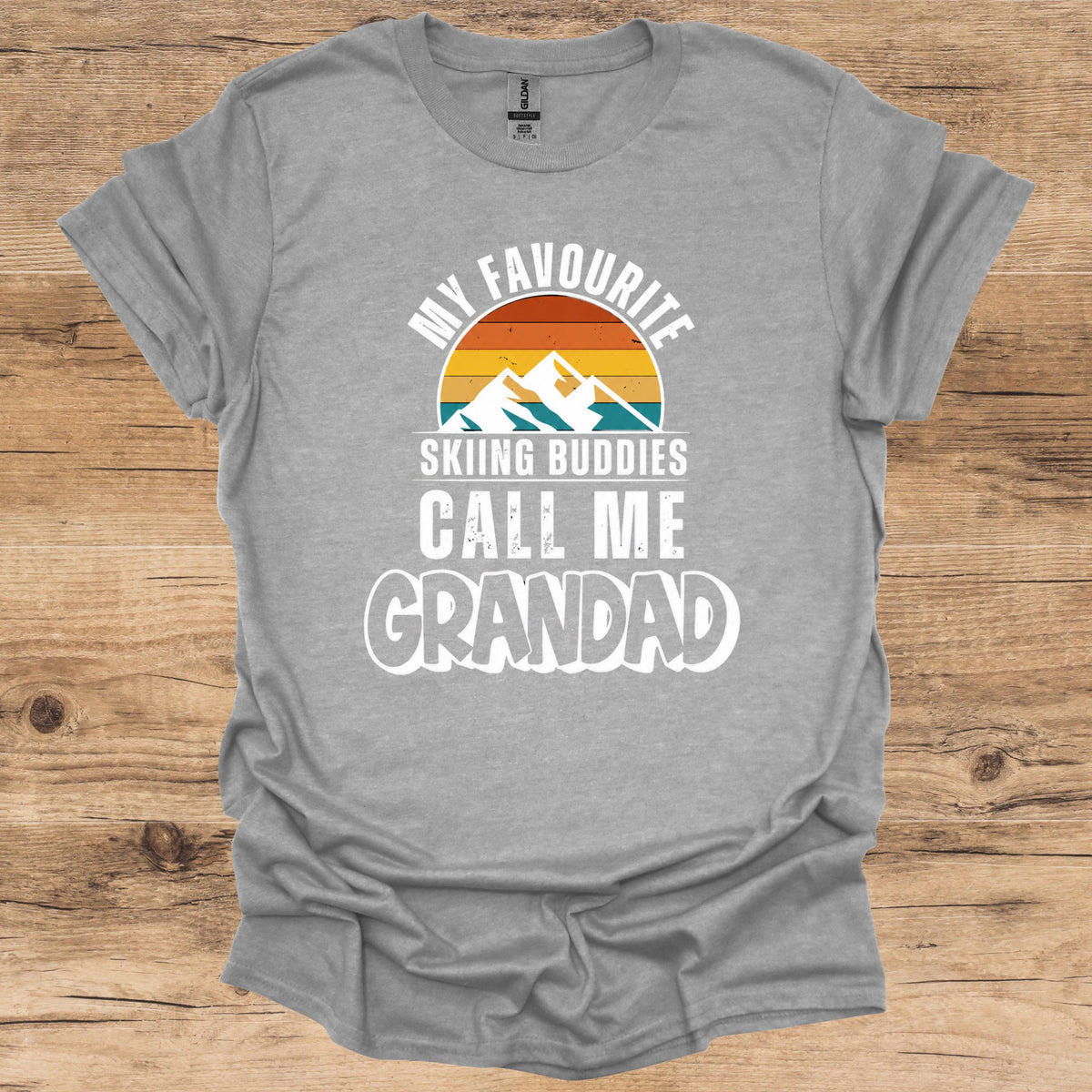 Skiing Buddies Grandad T-Shirt