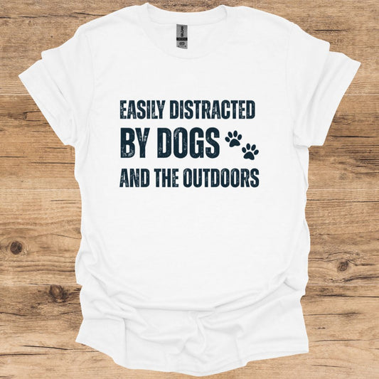 Easily Distracted_Dogs & Outdoors T-Shirt