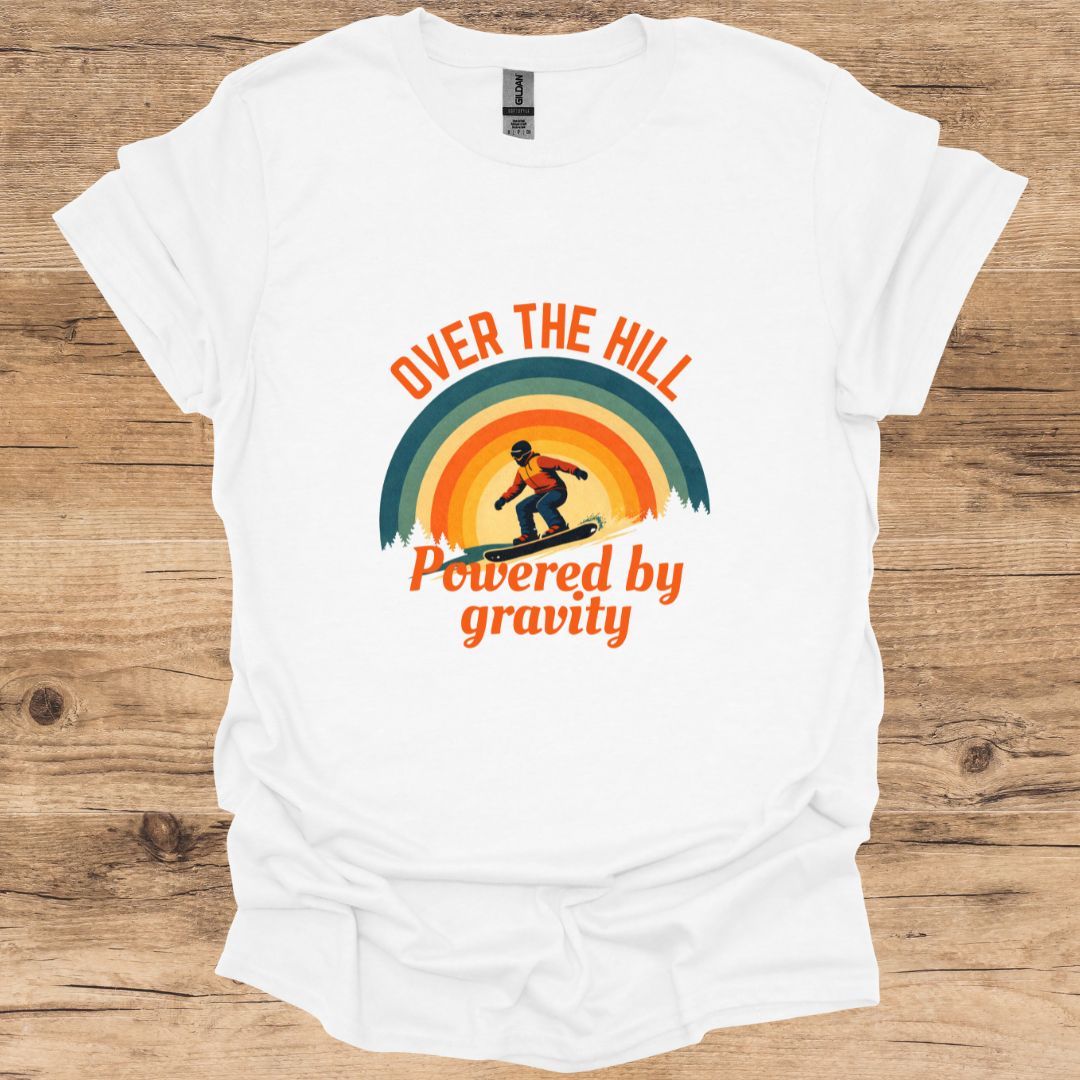 Over The Hill_Snowboard T-Shirt