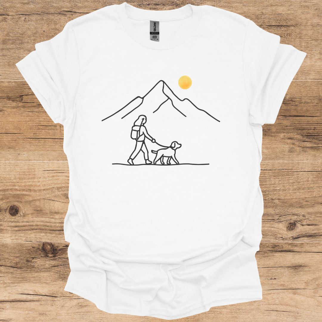 Walking Dog Silhouette T -Shirt