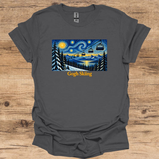 Gogh Skiing Chairlift T-Shirt