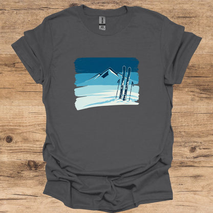 Brushstroke Skis T-Shirt