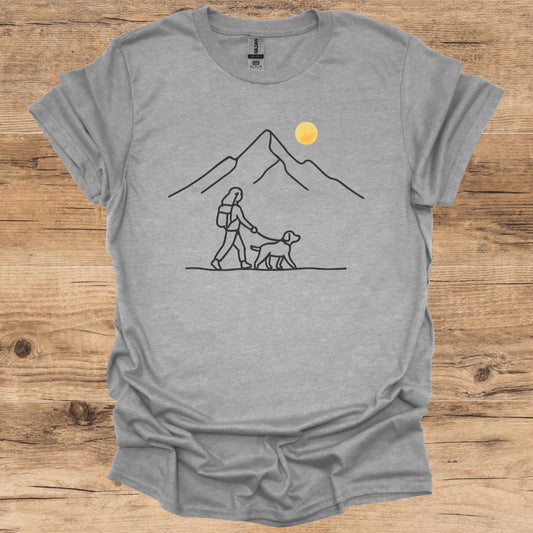 Walking Dog Silhouette T -Shirt