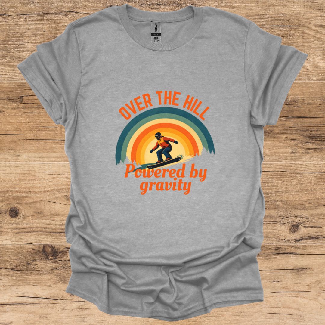 Over The Hill_Snowboard T-Shirt