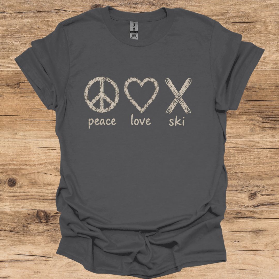 Peace, Love, Ski T-Shirt